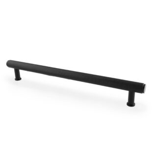 Alexander & Wilks AW809-224-BL Crispin Knurled T Bar Cupboard Pull Handle Black Centres 224mm (LEAD TIME: 2-3 DAYS)