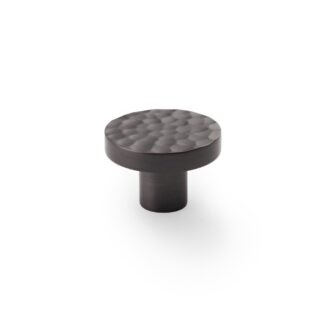 Alexander & Wilks AW820-38-DBZ Hanover Hammered Cupboard Knob - Dark Bronze 38mm (LEAD TIME: 2-3 DAYS)