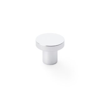 Alexander & Wilks AW821-30-PC Hanover Plain Cupboard Knob - Polished Chrome Knob 30mm (LEAD TIME: 2-3 DAYS)