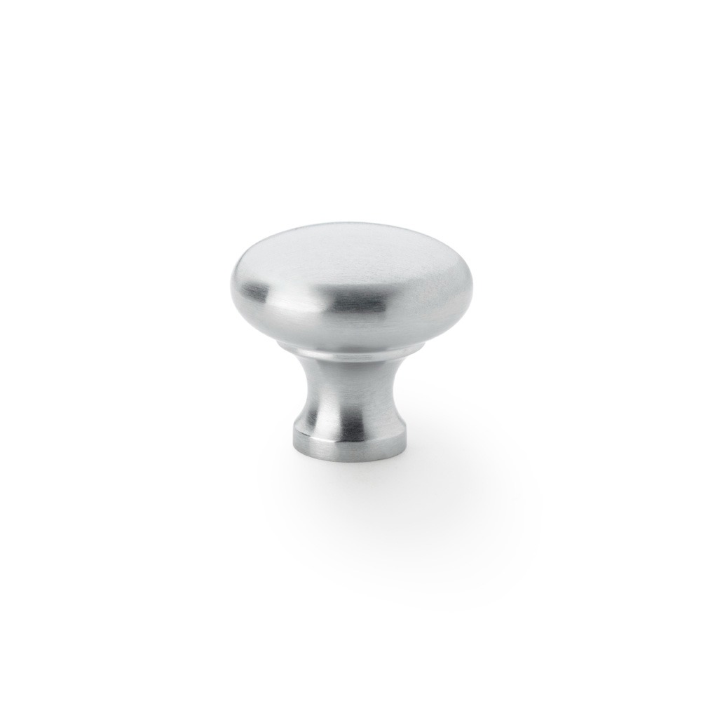 Alexander & Wilks AW836-32-SC Wade Round Cupboard Knob - Satin Chrome 32mm (LEAD TIME: 2-3 DAYS)