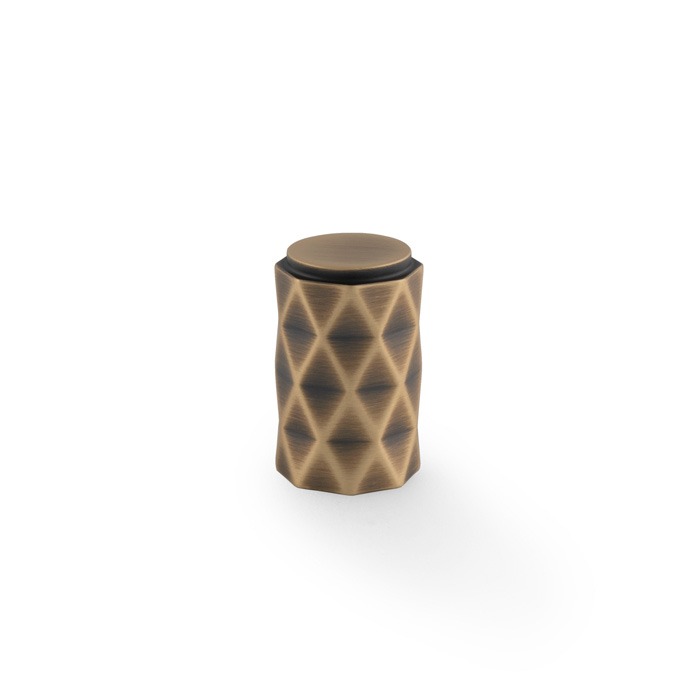 Alexander & Wilks AW847-30-AB Diamond Cut Cylinder Cabinet Knob 30mm (LEAD TIME: 2-3 DAYS)