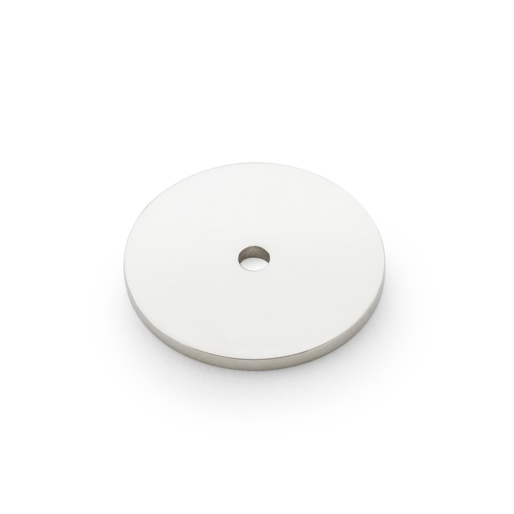 Alexander & Wilks AW895-35-PN Circular Backplate - Polished Nickel Diameter 35mm (LEAD TIME: 2-3 DAYS)