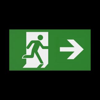 CQR BL/310/LEG/LR Emergency Legend for Blade Exit Sign, Arrow Left / Right (LEAD TIME: 2-3 DAYS)