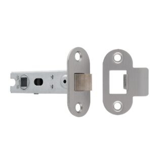 Eurospec BTL30SSS/R 76mm Bolt-Through Tubular Latch 8mm Follower Radius Fixed Forend (LEAD TIME: 2-3 DAYS)
