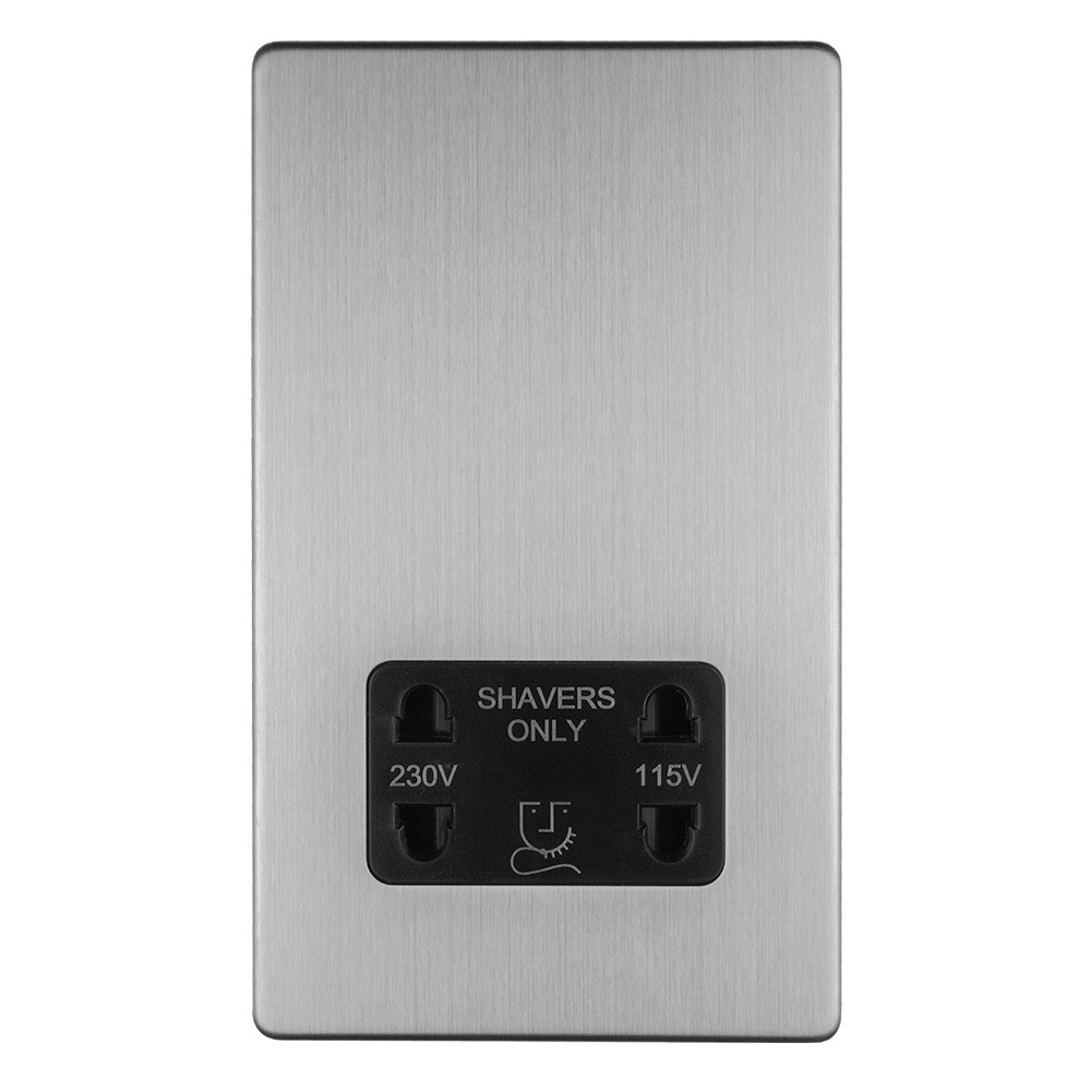 Eurolite ECSSSHSB 2-Gang Shaver Socket 230/115V (LEAD TIME: 2-3 DAYS)