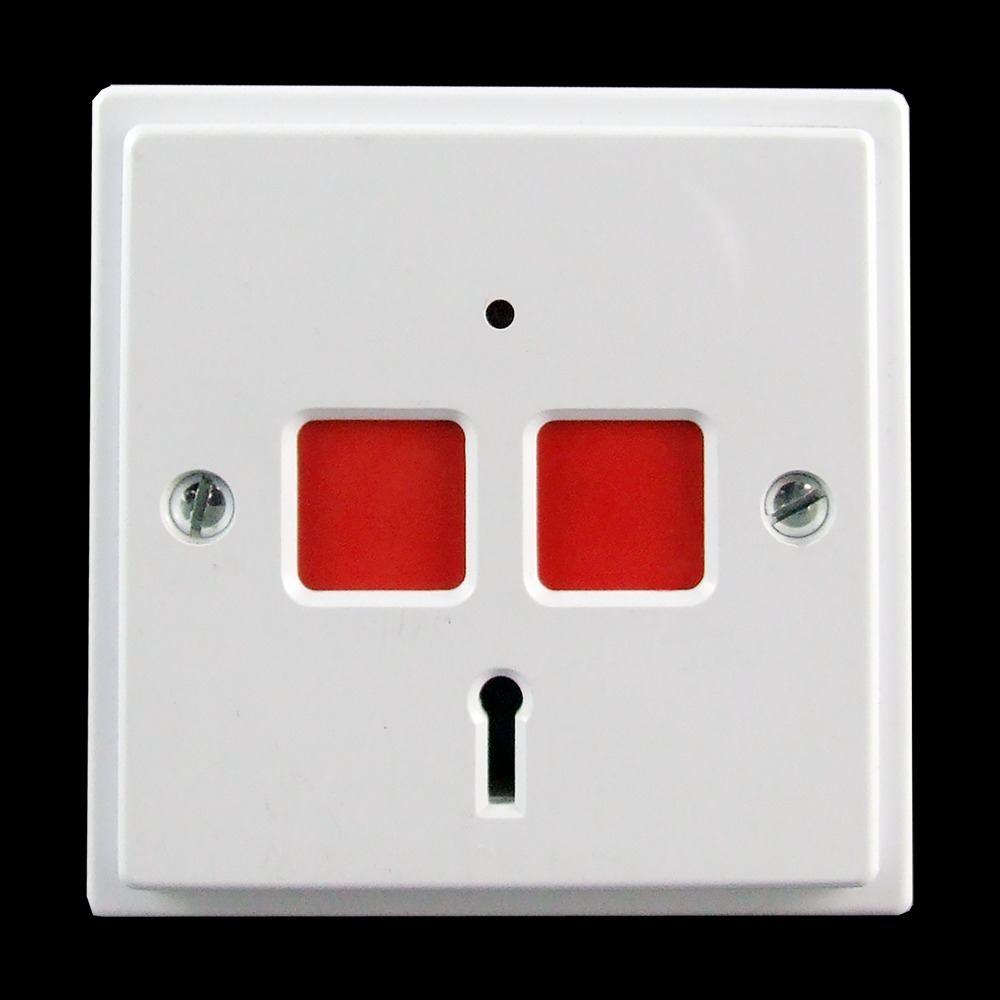 CQR EPA/STD Panic Button | Electronic | Grade 2/3 | White | Key Resettable (LEAD TIME: 2-3 DAYS)