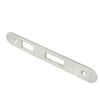 Eurospec FSF5004BSS/R Easi-T Forend Strike and Fixing Pack - Bright Stainless Steel Radius Forend (LEAD TIME: 2-3 DAYS)