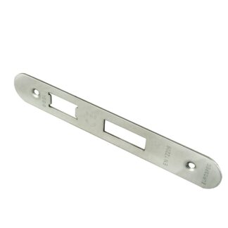 Eurospec FSF5004SSS/R Easi-T Forend Strike and Fixing Pack - Satin Stainless Steel Radius Forend (LEAD TIME: 2-3 DAYS)