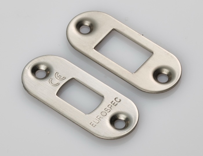 EuroSpec FSF5010SB/R Forend Strike & Fixing Pack to Suit Heavy Duty Tubular Deadbolt Radius (LEAD TIME: 2-3 DAYS)