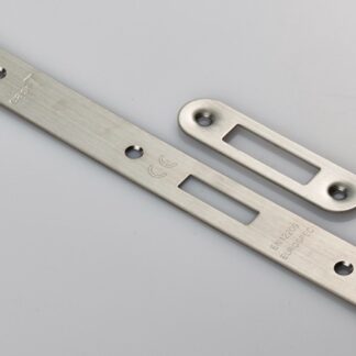Eurospec FSF5015SSS/R Forend Strike & Fixing Pack To Suit Din Euro Deadlock - Satin Stainless Steel Radius Forend (LEAD TIME: 2-3 DAYS)