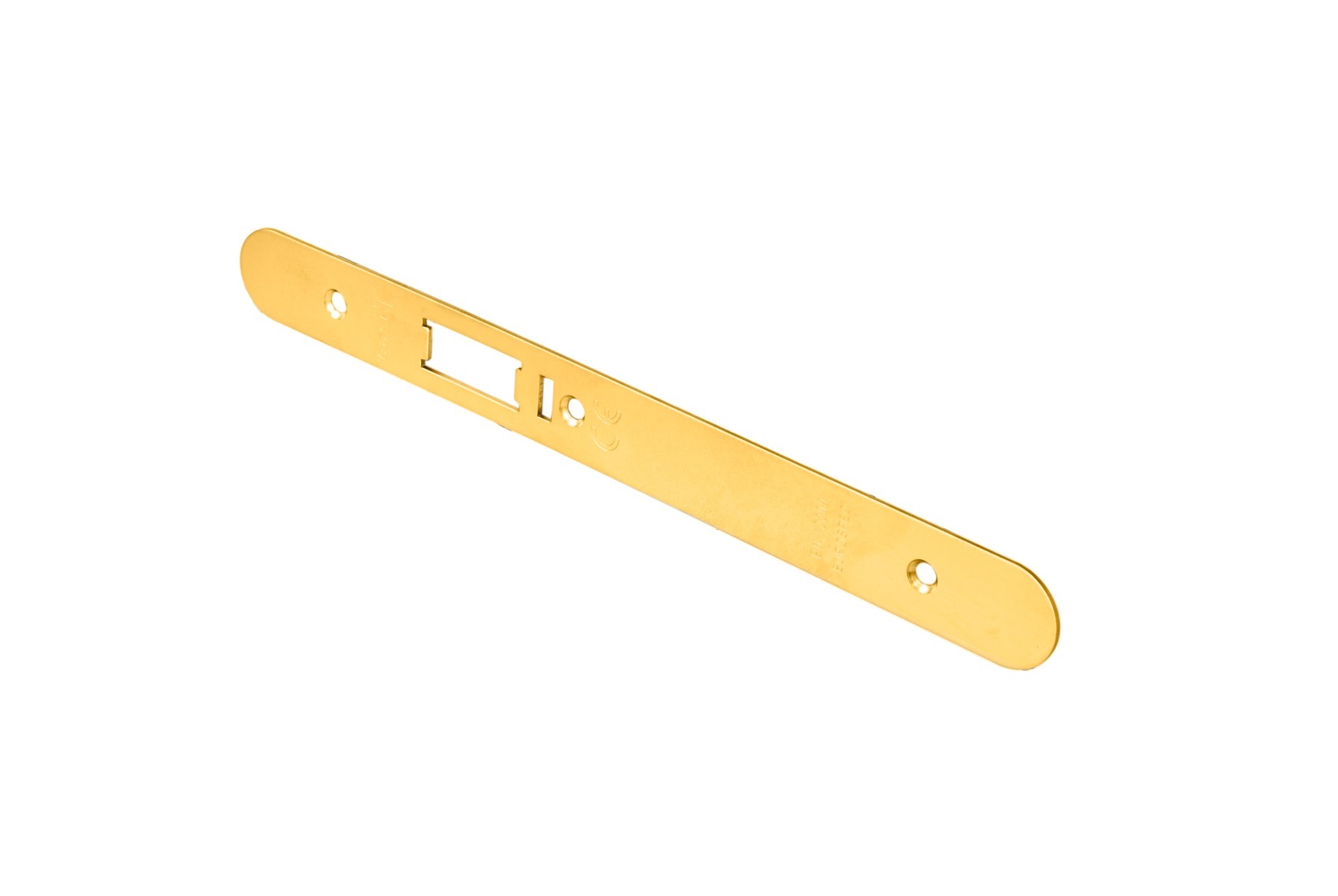 Eurospec FSF5031PVD/R Forend Strike & Fixing Pack To Suit Din Anti Thrust Night Latch - PVD Radius Forend (LEAD TIME: 2-3 DAYS)
