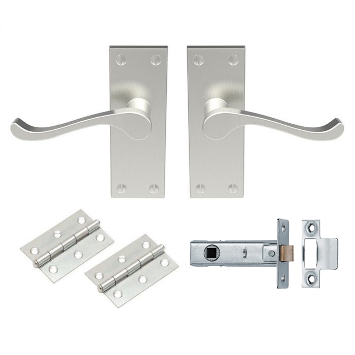Carlisle Brass GK002SN/INTB Contract Victorian Scroll Latch Pack (LEAD TIME: 2-3 DAYS)