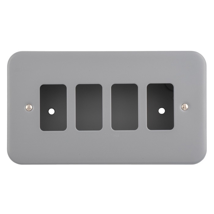 Eurolite MC-G4 Metal Clad Grid Faceplate with Back Box-4-Gang (LEAD TIME: 2-3 DAYS)