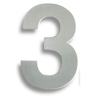 Eurospec NUM10173SSS Stainless Steel 7" Numerals (0-9) (Number 3) (LEAD TIME: 2-3 DAYS)
