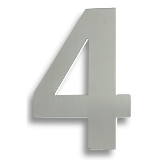 Eurospec NUM10174BSS Stainless Steel 7" Numerals (0-9) (Number 4) (LEAD TIME: 2-3 DAYS)