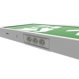 CQR SE/4/ST/WH/865 LED Emergency Slimline Exit Box - SELF-TEST- c/w Arrow Up Legend - White (LEAD TIME: 2-3 DAYS)