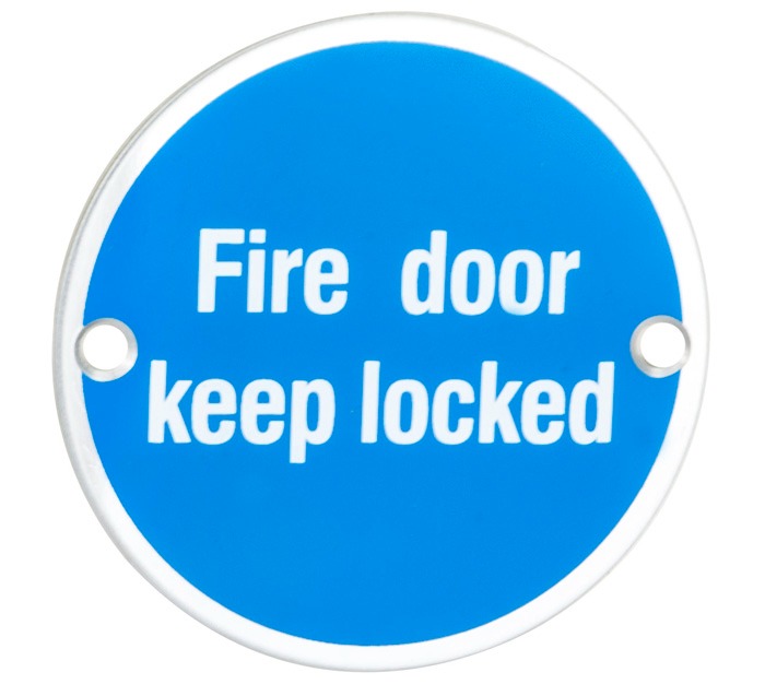 Eurospec SEX1015SSS Signage Fire Door Keep Locked (LEAD TIME: 2-3 DAYS)